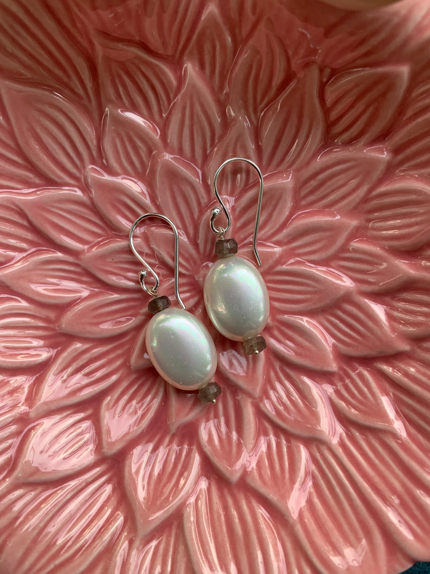 Pearl Labradorite Earrings