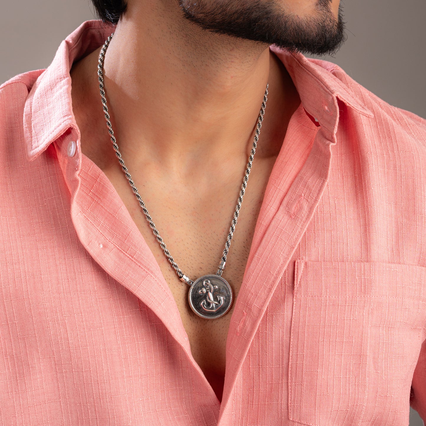 'The Anchor' Pendant Silver Chain