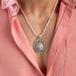 Revolving Dragon And Zodiacs Tibetan Oval Pendant