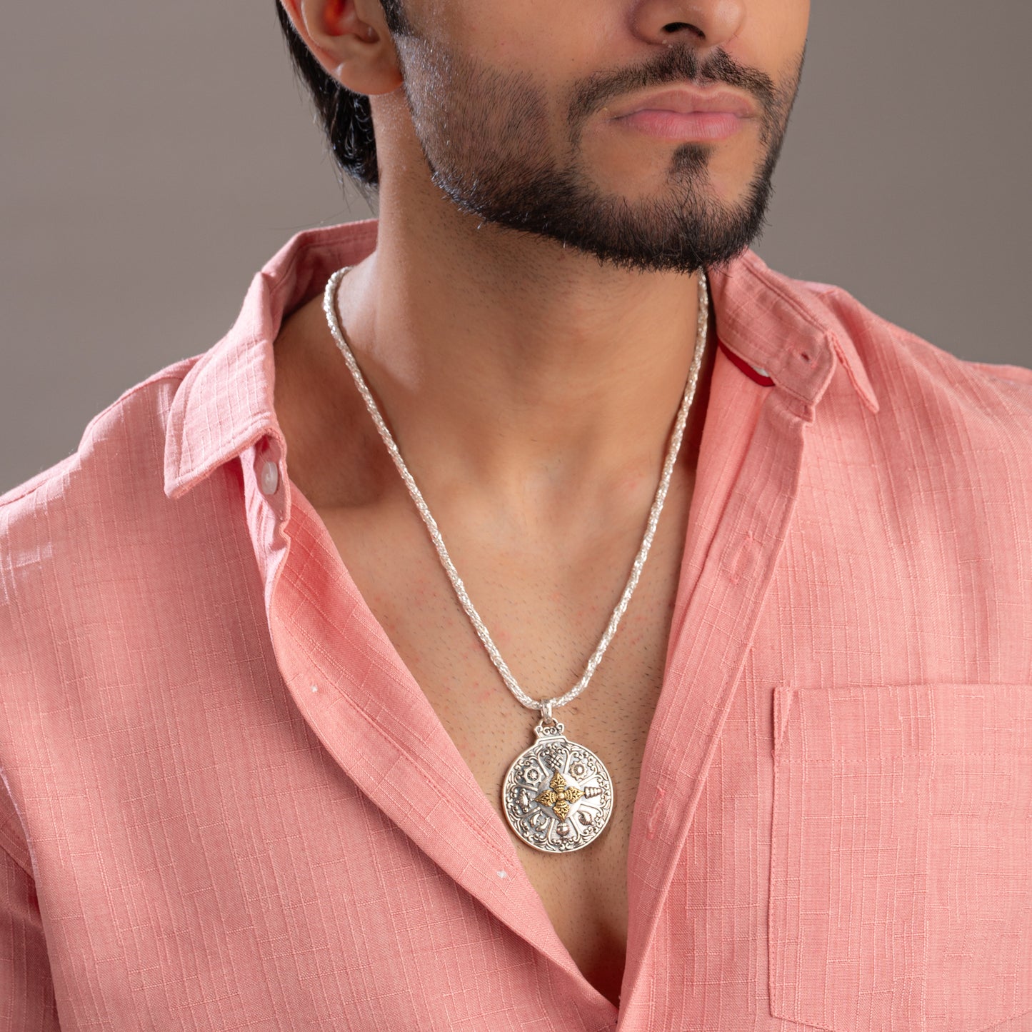 Revolving Tibetan Buddhist Symbols And Zodiacs Pendant