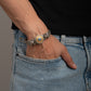 Rotating Sundial Tibetan Silver Bracelet