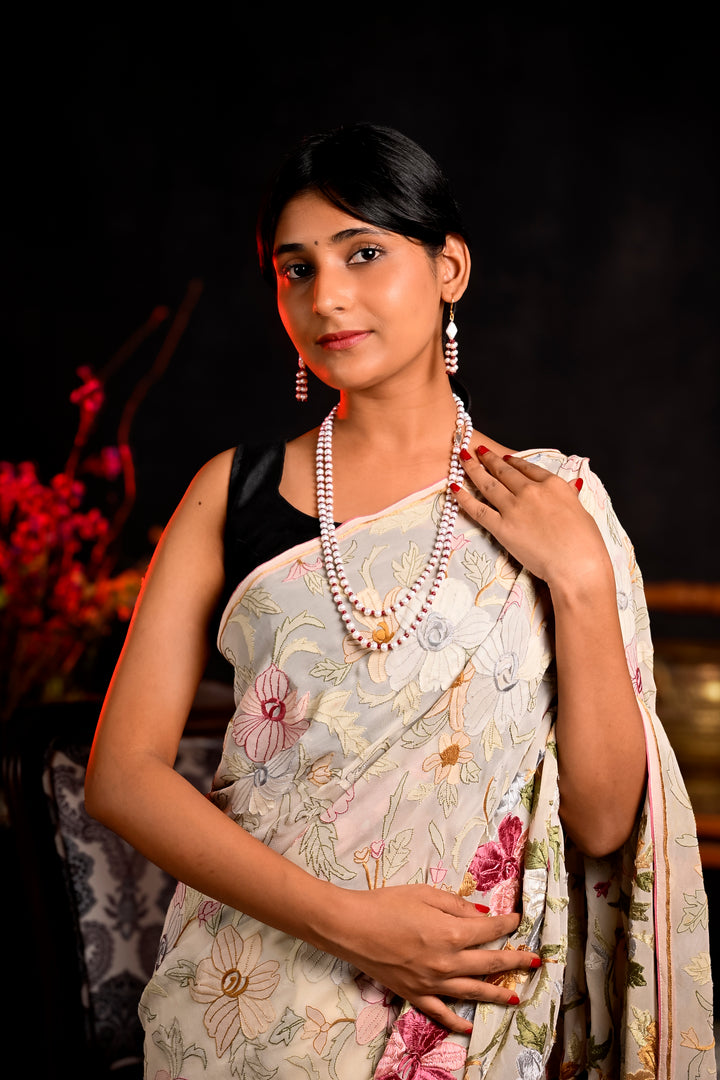 Pearl Ruby Long Styling Necklace | Totapari Jewellery