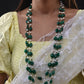 Green Onyx And Fresh Water Pearls Necklace