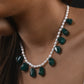 Pearl And Tumbled Green Onyx Necklace