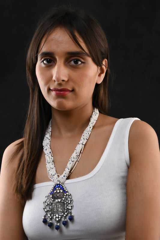 Silver Kundan Designer Necklace