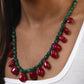 Emerald Green And Ruby Red Necklace