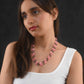 Pink Agates and Grey Pearls Doublet Necklace