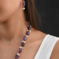 Amethyst Pearl Bunch Necklace Set