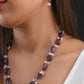 Amethyst Pearl Bunch Necklace Set