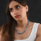 Pearl Blue Agates Necklace