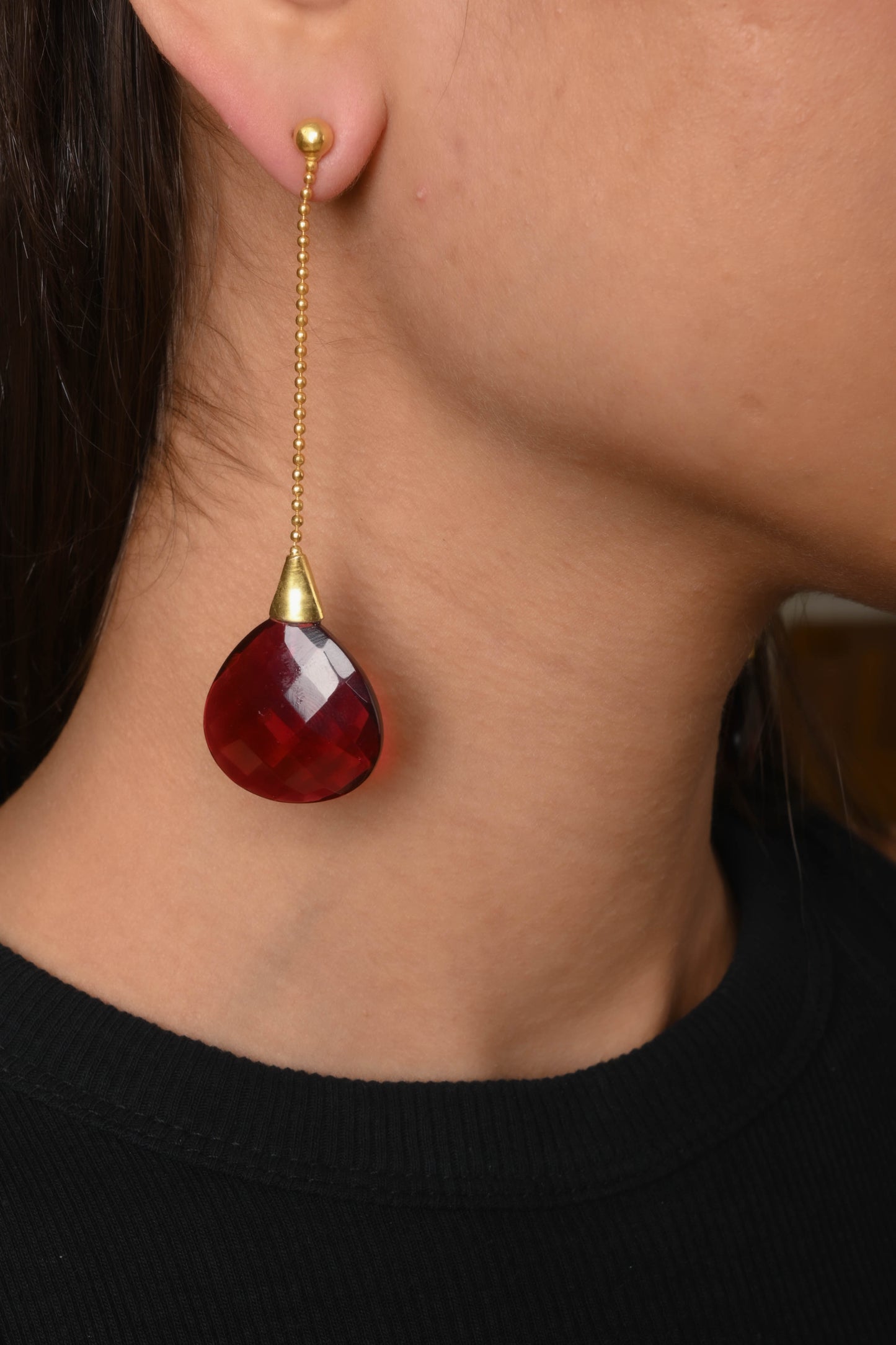 Ruby Drop Earrings