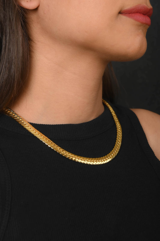 Gold Weave Luxe Chain Necklace