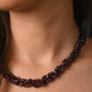 Braided Garnets Necklce