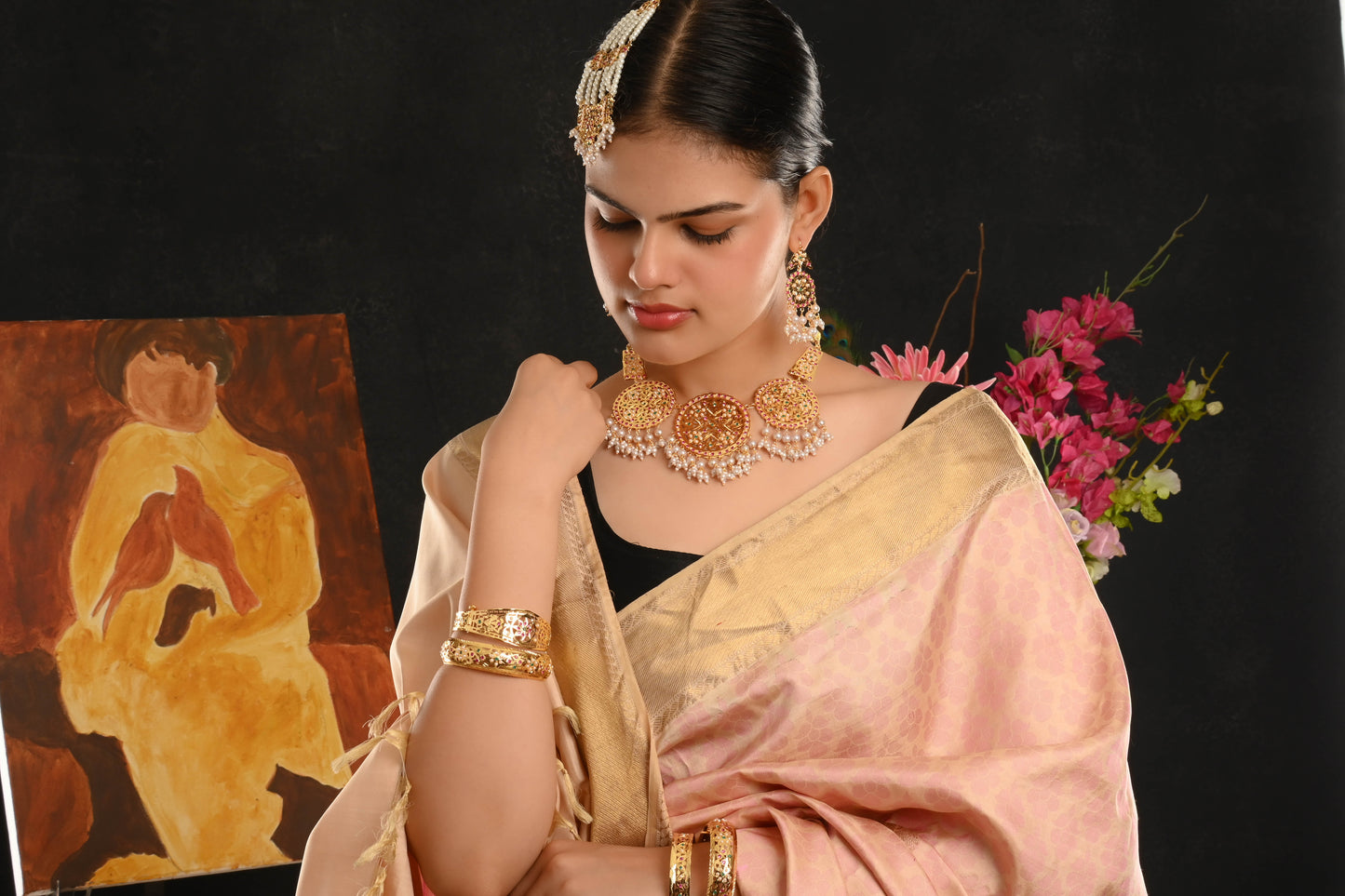 Samaira Purani Dilli Necklace Set( Gold Plated Silver)