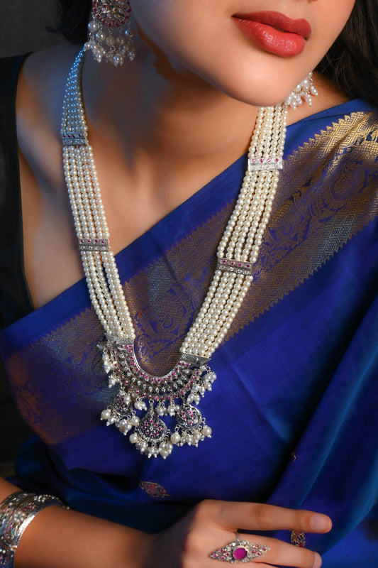 Chand Mahal Purani Dilli Silver Necklace Set