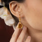 Uncut Round Citrine Earrings