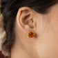 Natural Uncut Citrine Studs