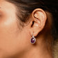 Amethyst C Bend Earrings