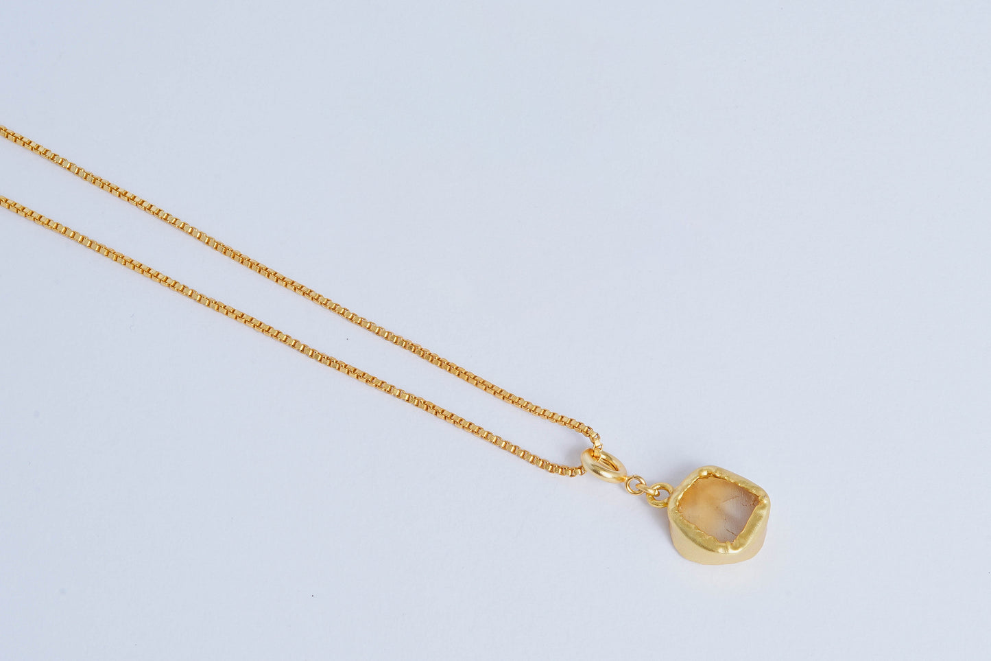 Natural Citrine Pendant With Chain