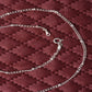 Silver Delicate Link Chain With Beads(18 inches)