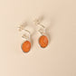 Carnelian C Bend Earrings