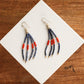 Lapis Beads Silver Earrings