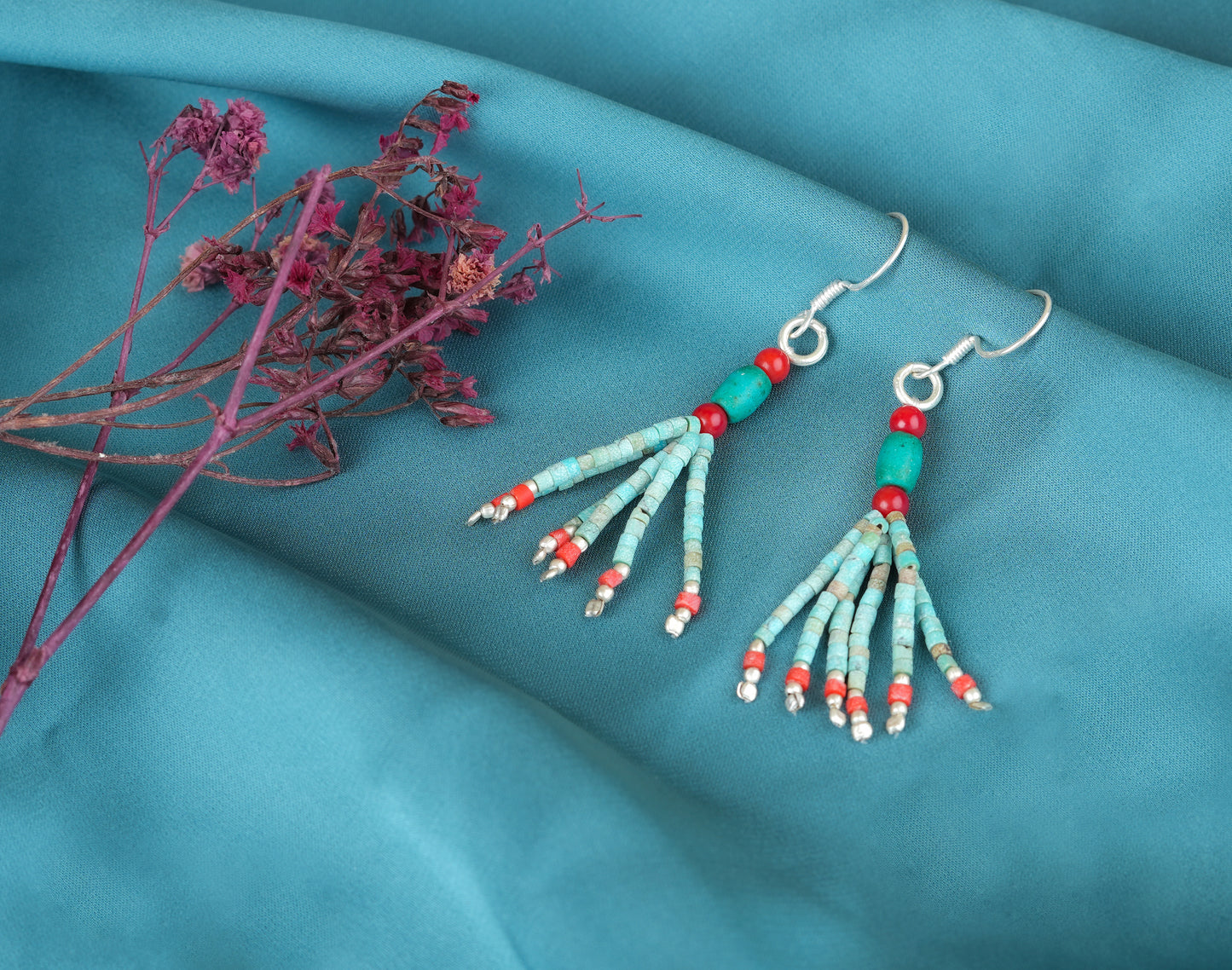 Turquoise bead earrings