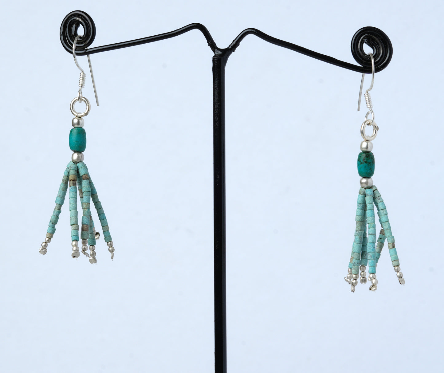 Turquoise Silver Bead Strings