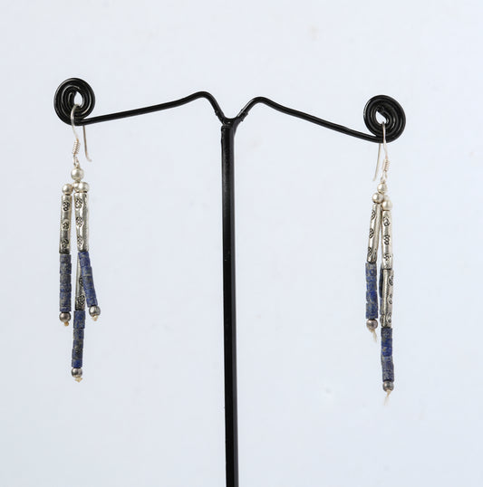 Lapis Silver Beads Strings