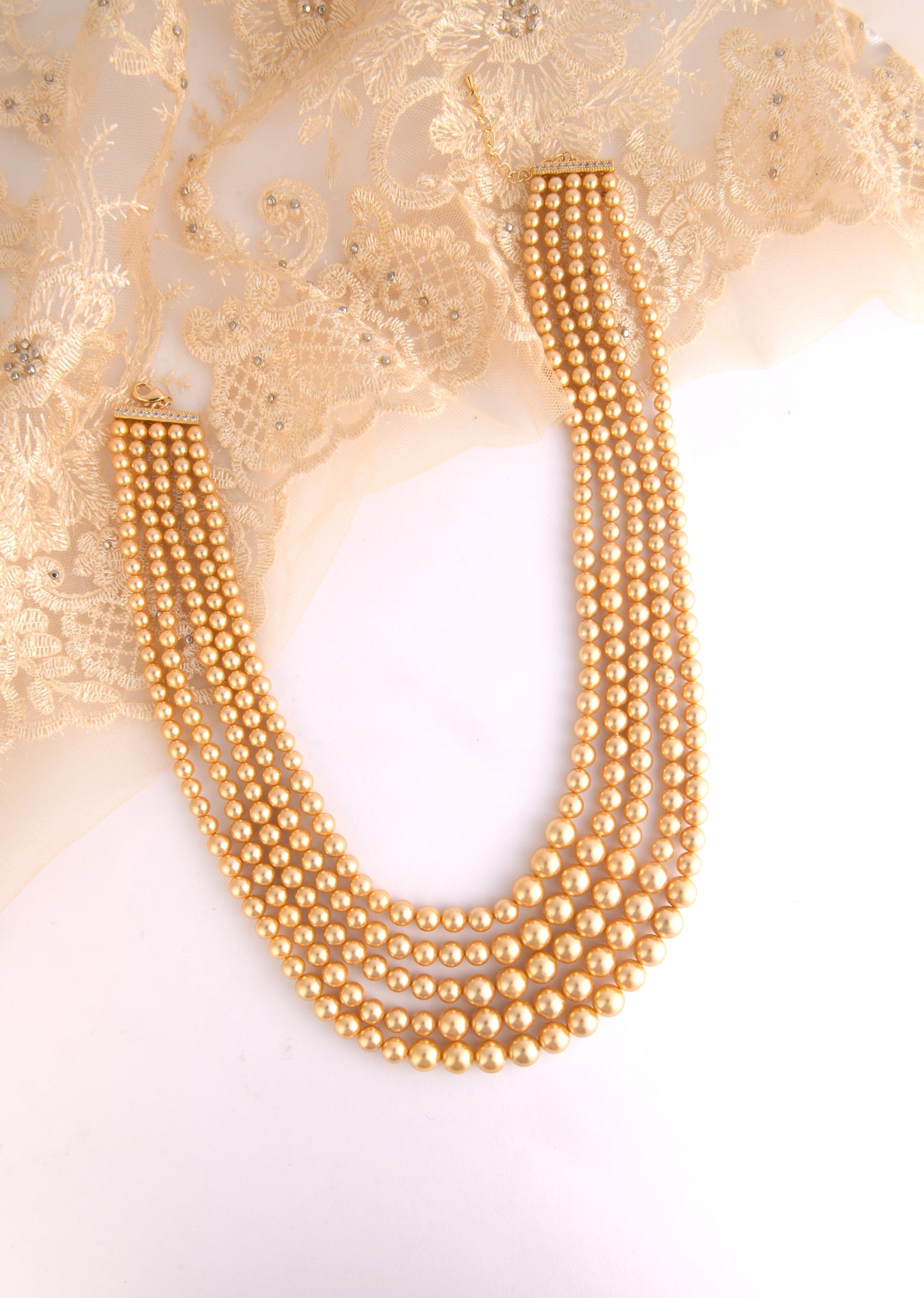 Golden Vibes Pearl Cocktail Necklace