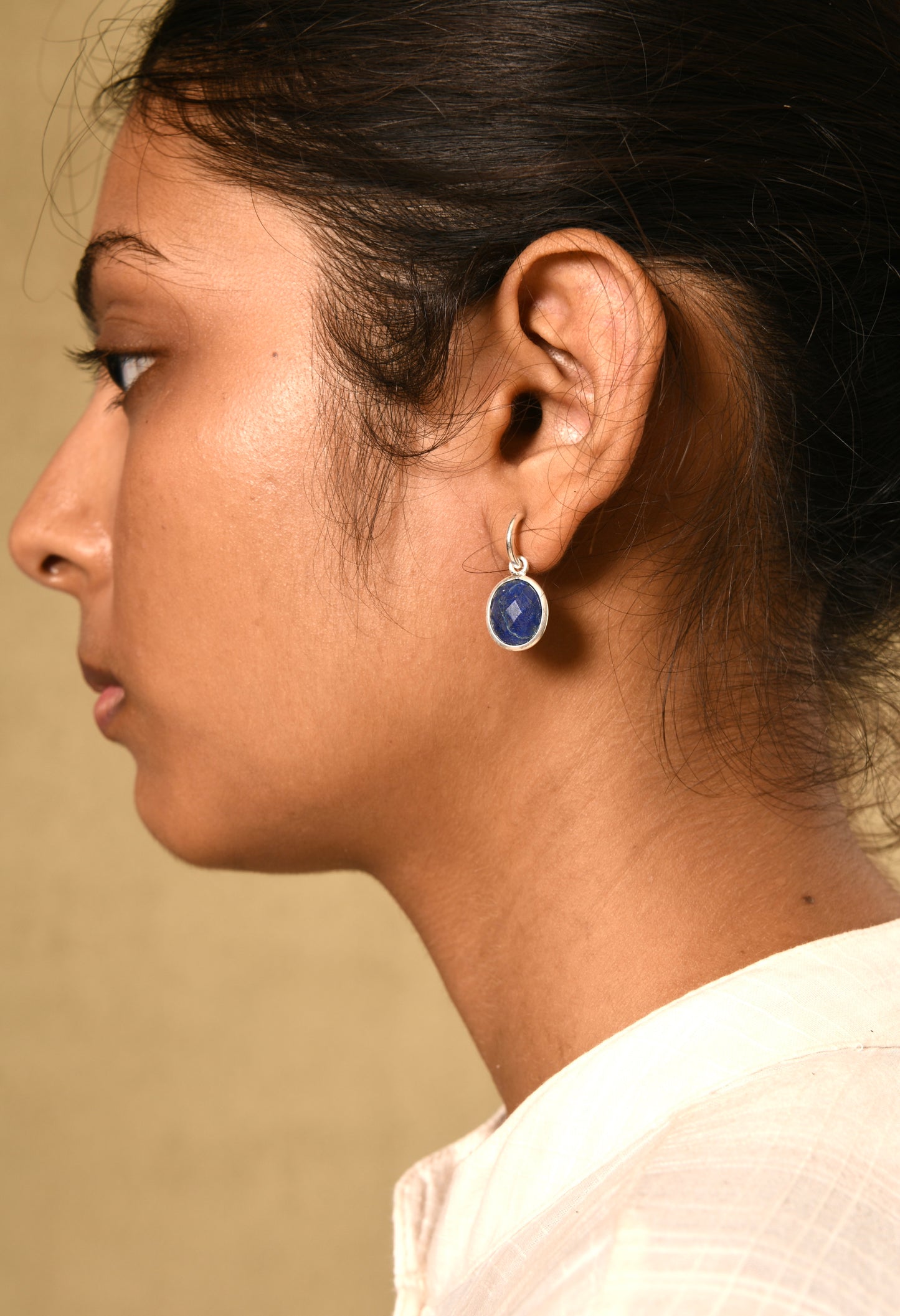 Lapis Lazuli C Bend Earrings