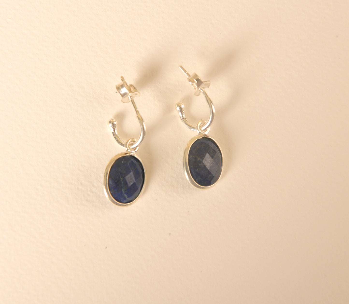 Lapis Lazuli C Bend Earrings