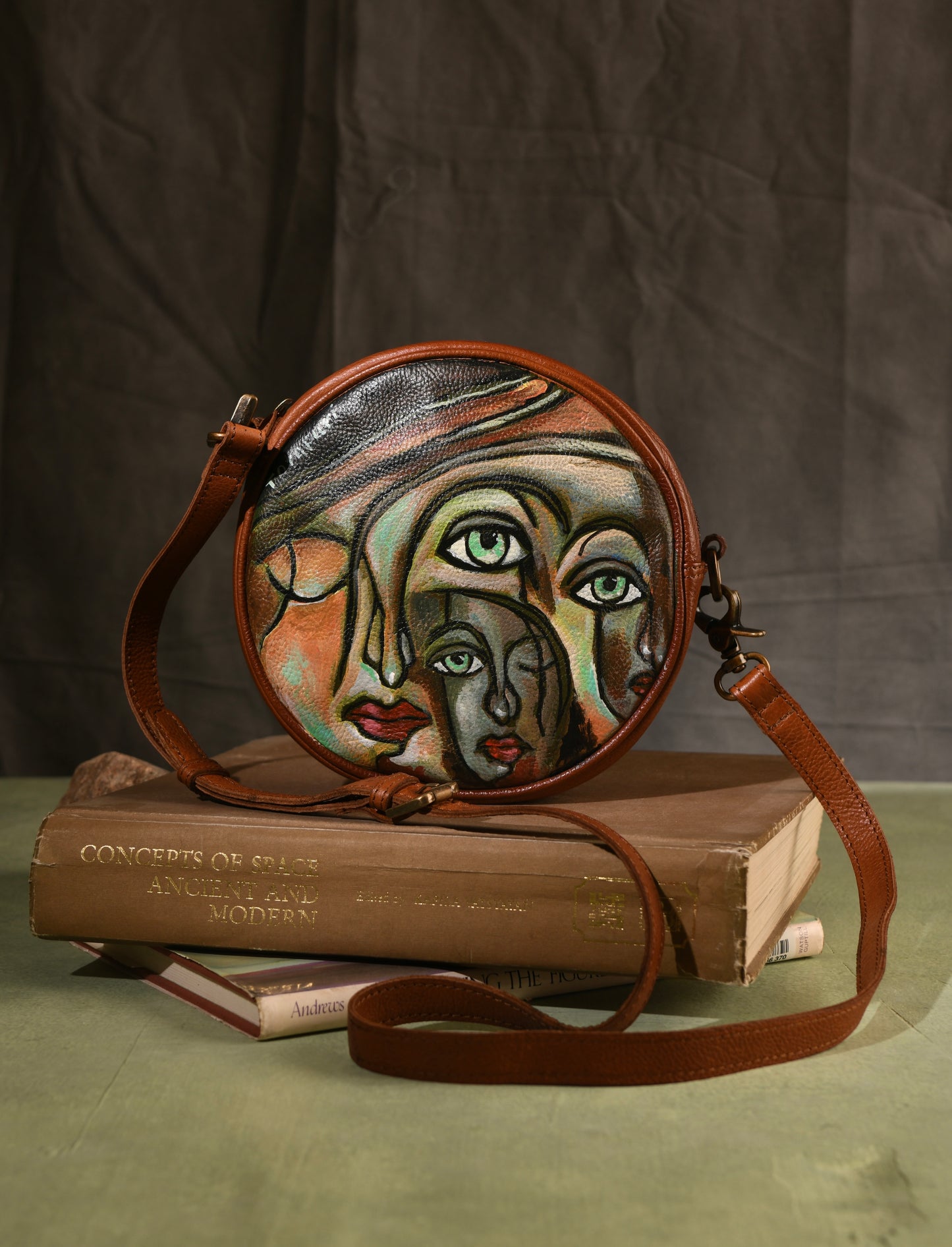 "Soul Portraits" Hand painted Leather Sling