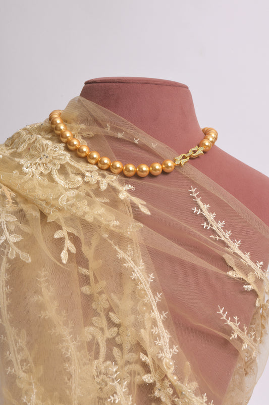 Golden Sunset Pearl Necklace