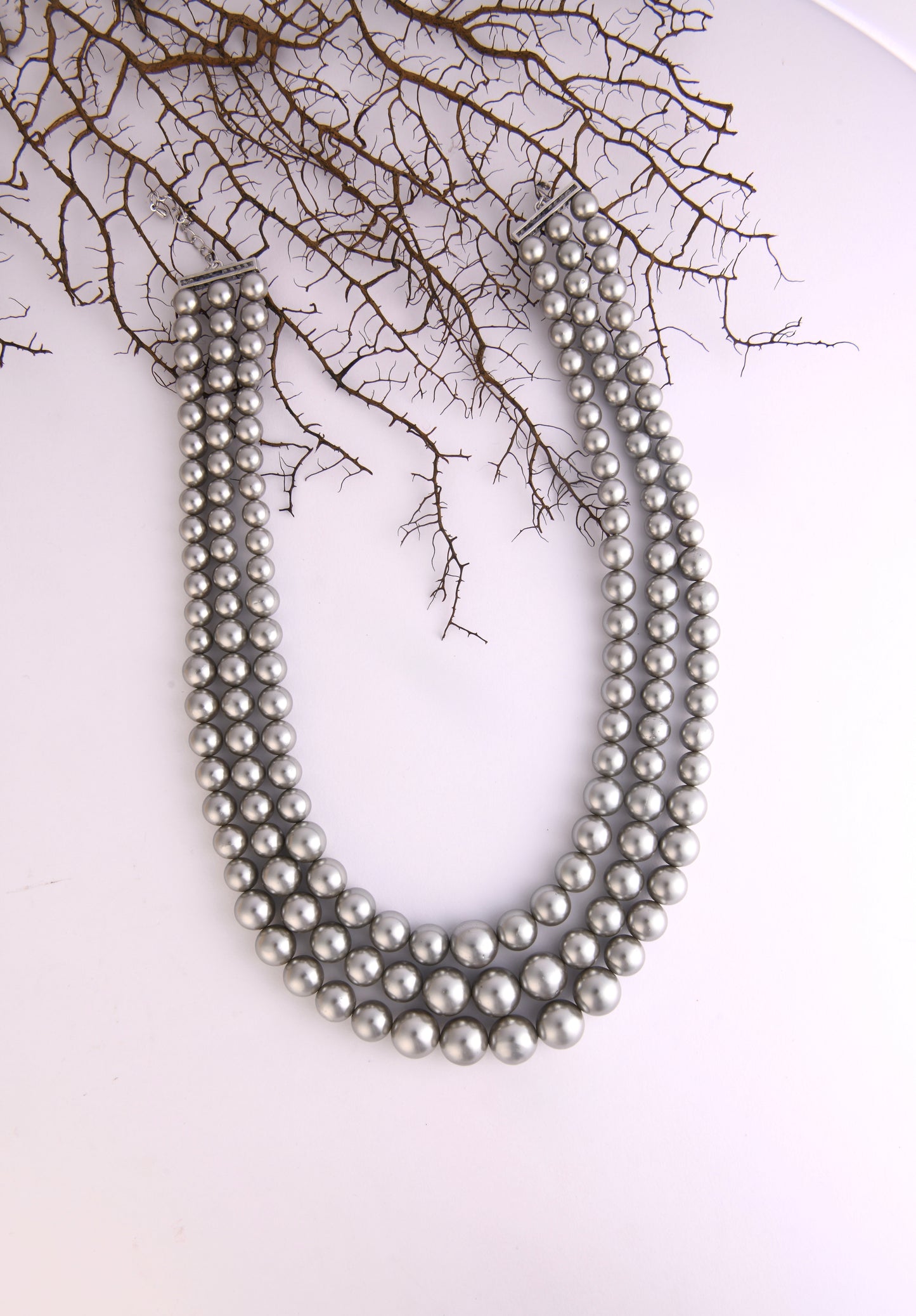 Moonlit Elegance Layered Pearl Necklace