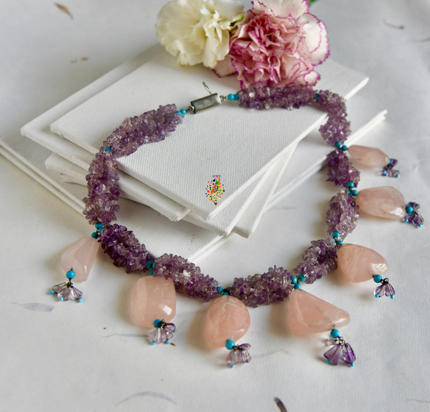 Amethyst with Rose Quartz Necklace