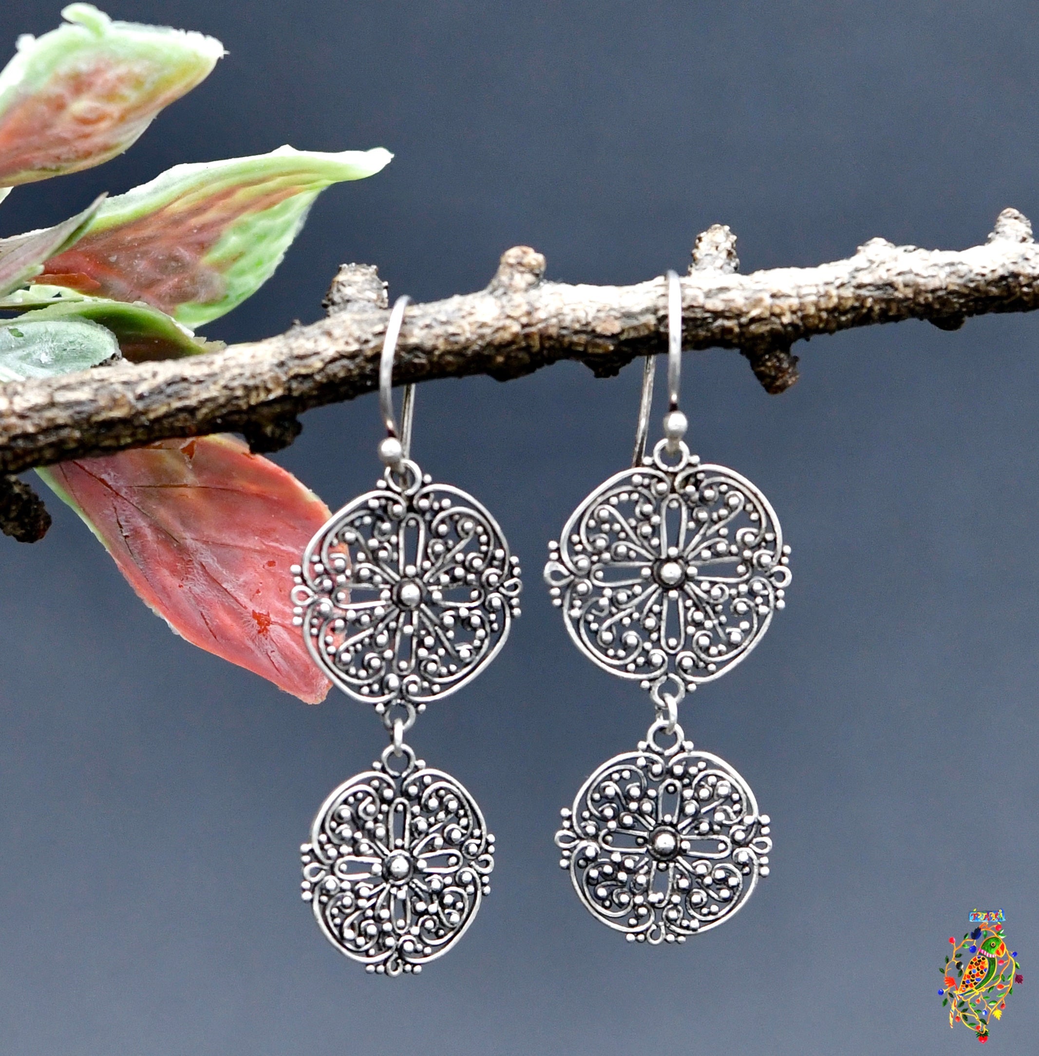 Fashion Design  925 Sterling Silver Filigree Earrings Manufacturer India