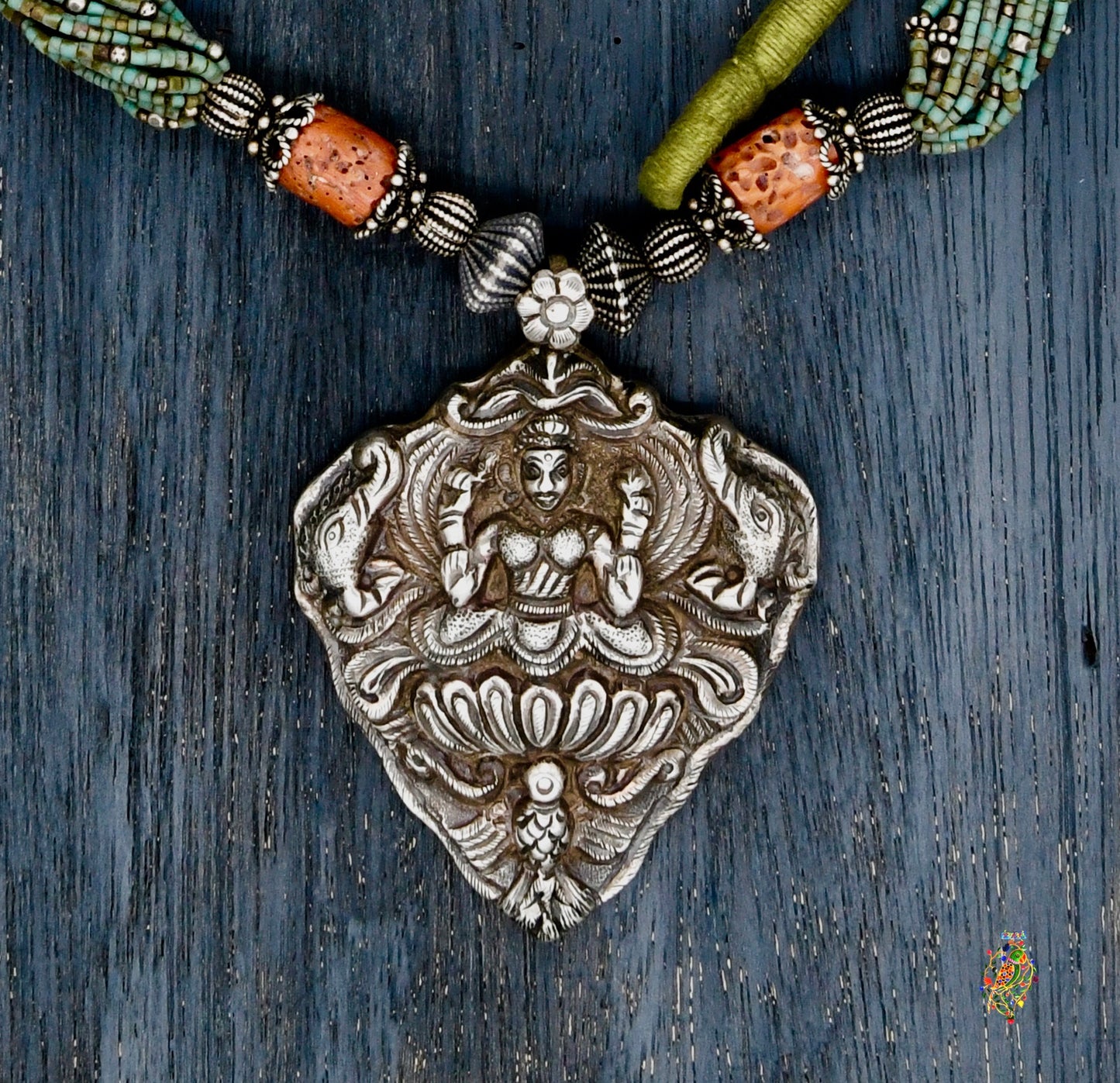 Devi Necklace in Turquoise Beads