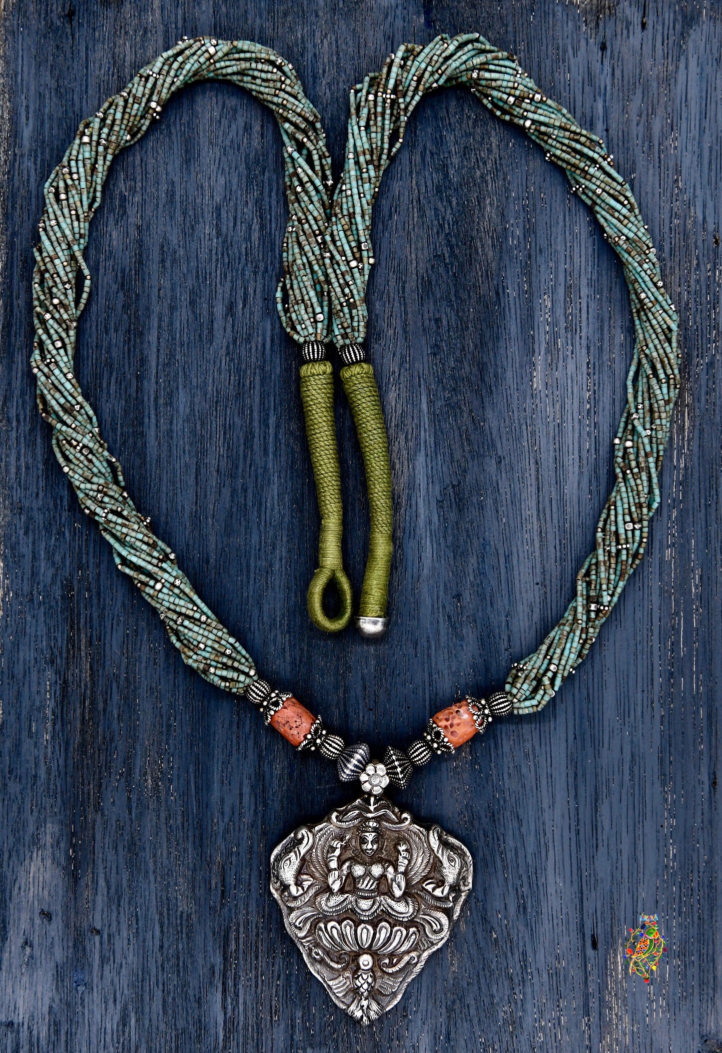 Devi Necklace in Turquoise Beads