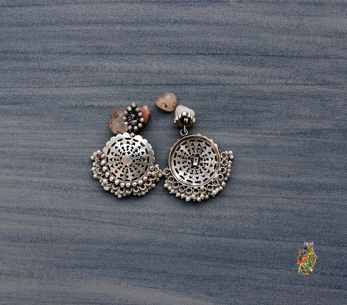 Royal Silver Jharonka Earrings