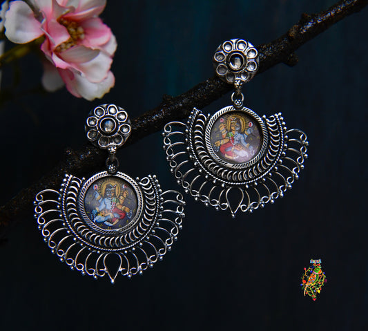 Shiva hand-painted Earrings
