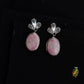 Baby Pink Agate Earrings