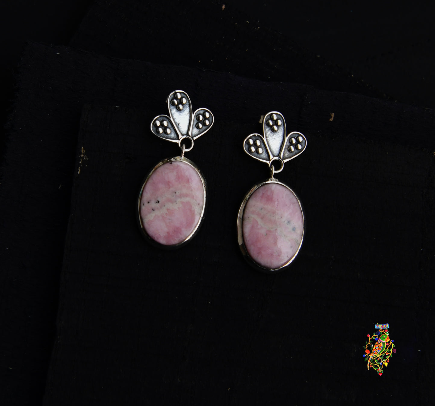 Baby Pink Agate Earrings