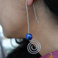 Lapis Spiral Earrings