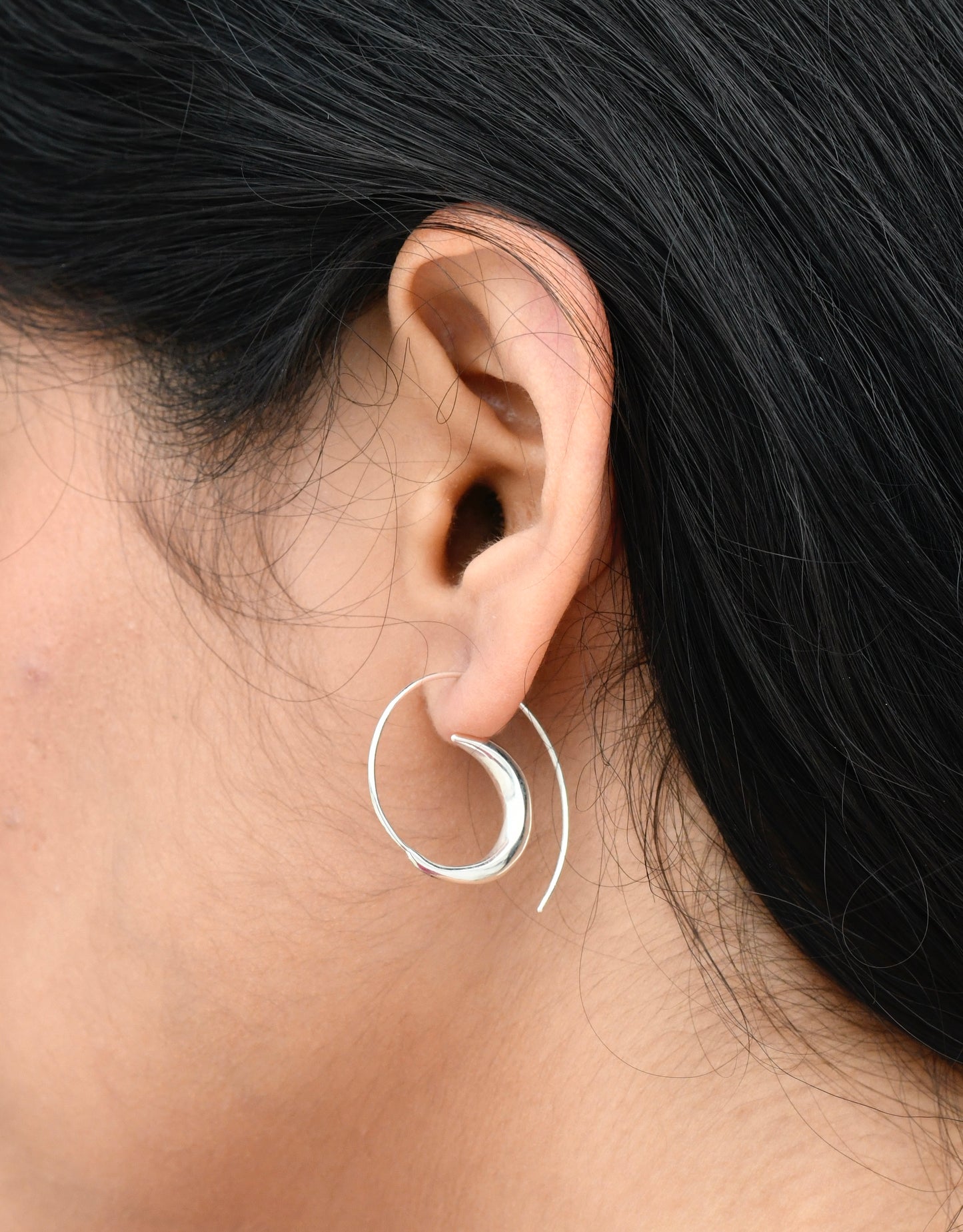Silver Spiral Hoops (Small)