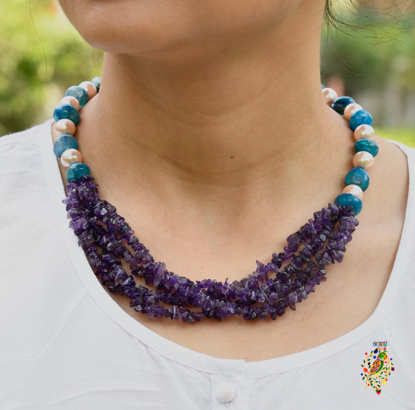 Amethyst Chips Layered Necklace