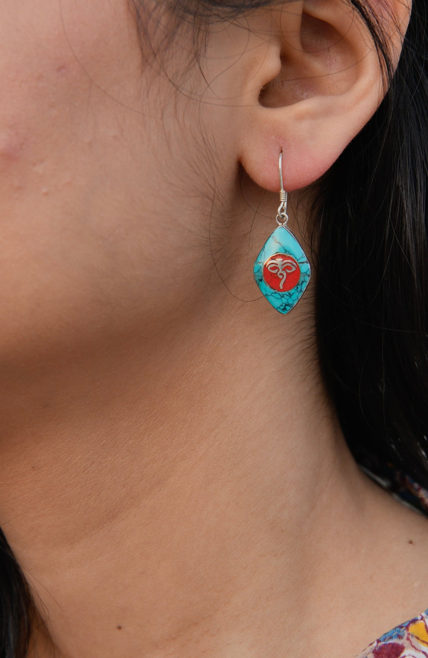 Turquoise Ganesha Earrings