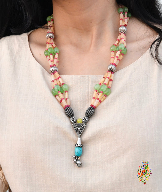 Silver Satrangi Necklace