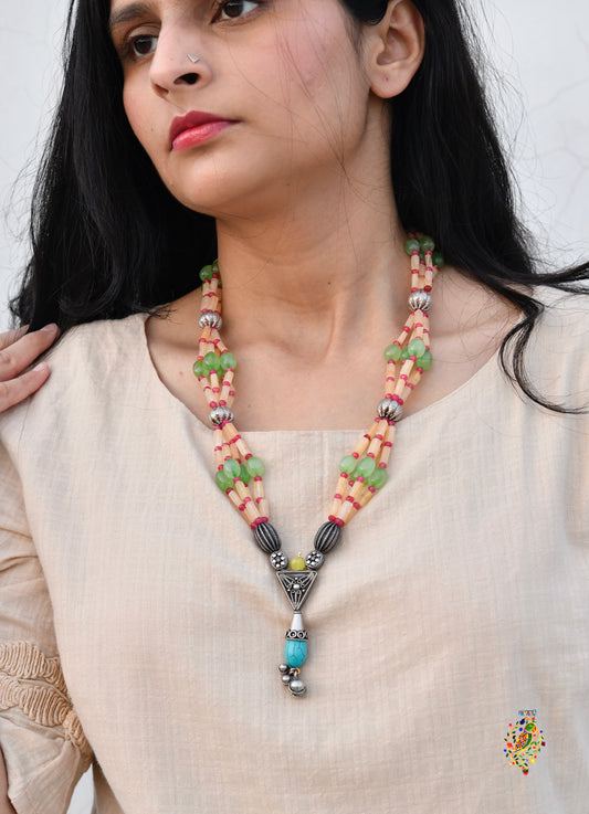 Silver Satrangi Necklace