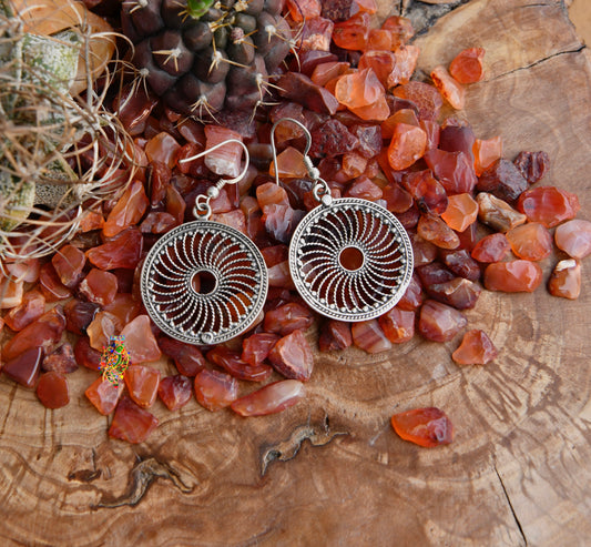 Silver Chakra Earrings